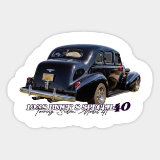 1938 Buick 8 Special Series 40 Touring Sedan Model 41 Sticker